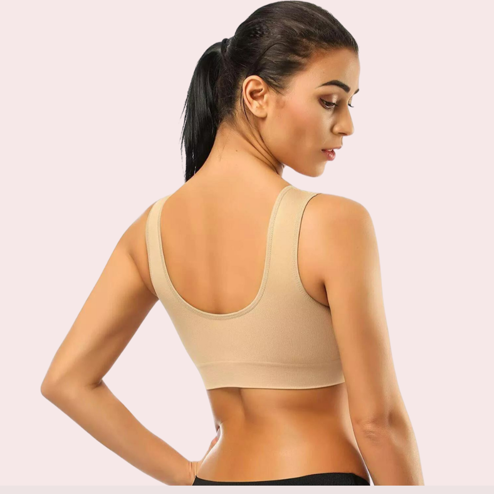 Beige Women's Ultimate Sports Bra for Yoga &amp; Gym