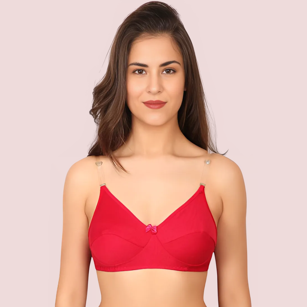 3 Pairs Clear Transparent Back Regular Bras