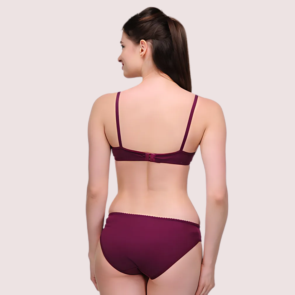 "Elegant" Solid Color Bra Sets ( Pk of 3)