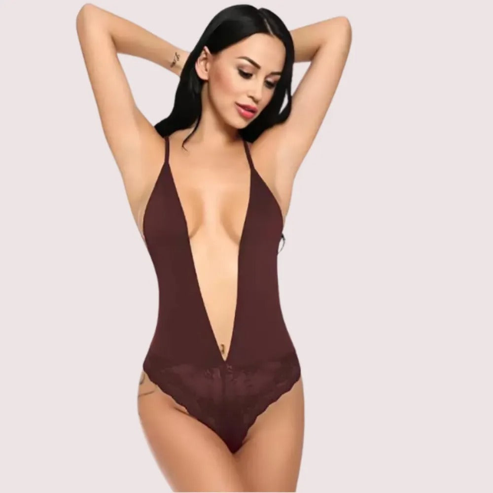 Chic and Comfy Sheer Nightwear Bodysuit