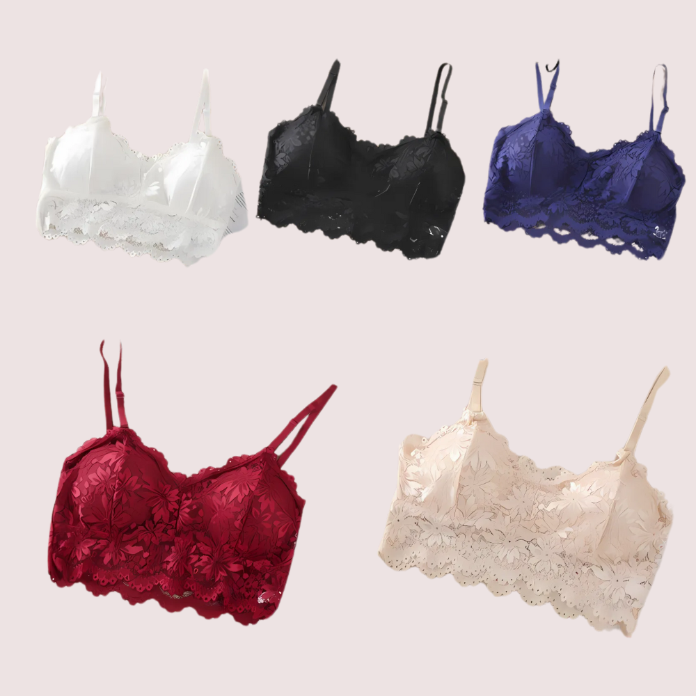 2 pack luxury lace padded bralette