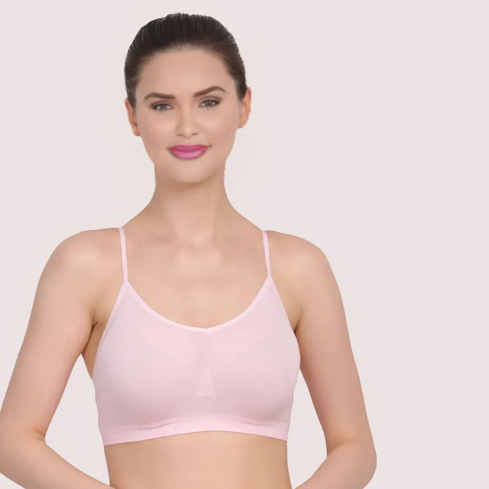 Blush Comfort Light Pink Bra - Non-Padded ( Pk-2)