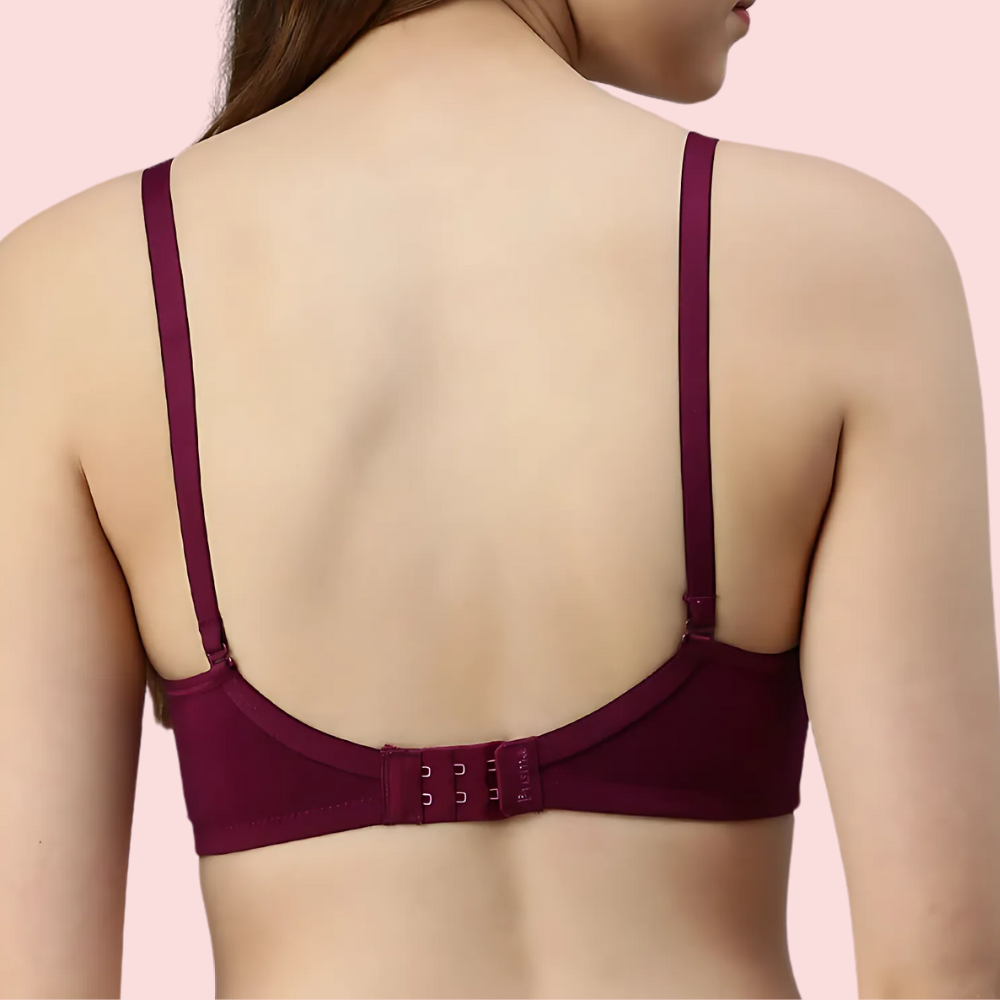 Burgundy Bloom – Maroon Padded Bra (2-Pack )
