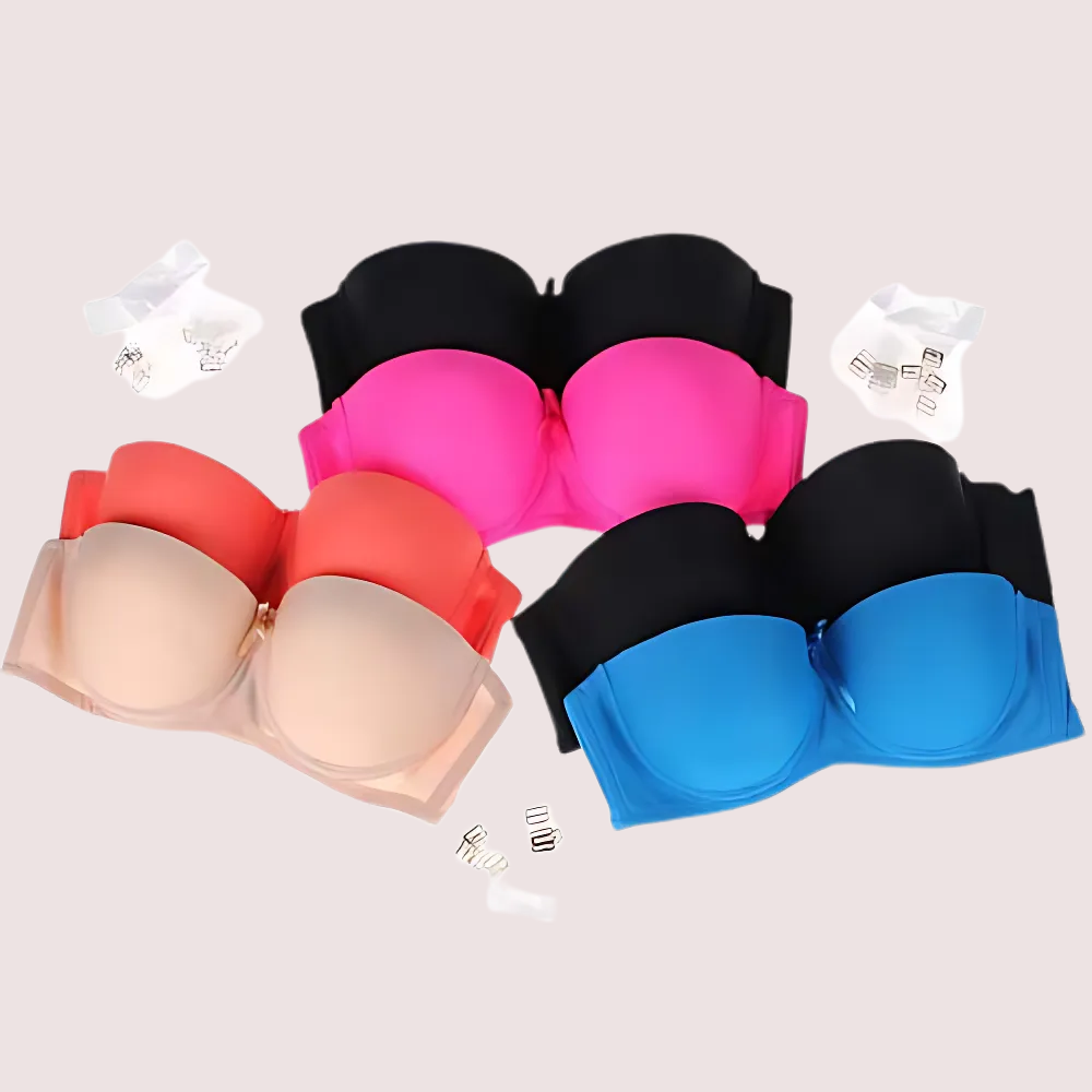 2 pack demi cup padded wired push up bra