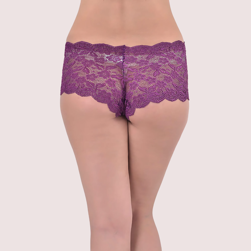 Ladies' Lace Low Waist Multicolor Boyshorts (Pk of 2)