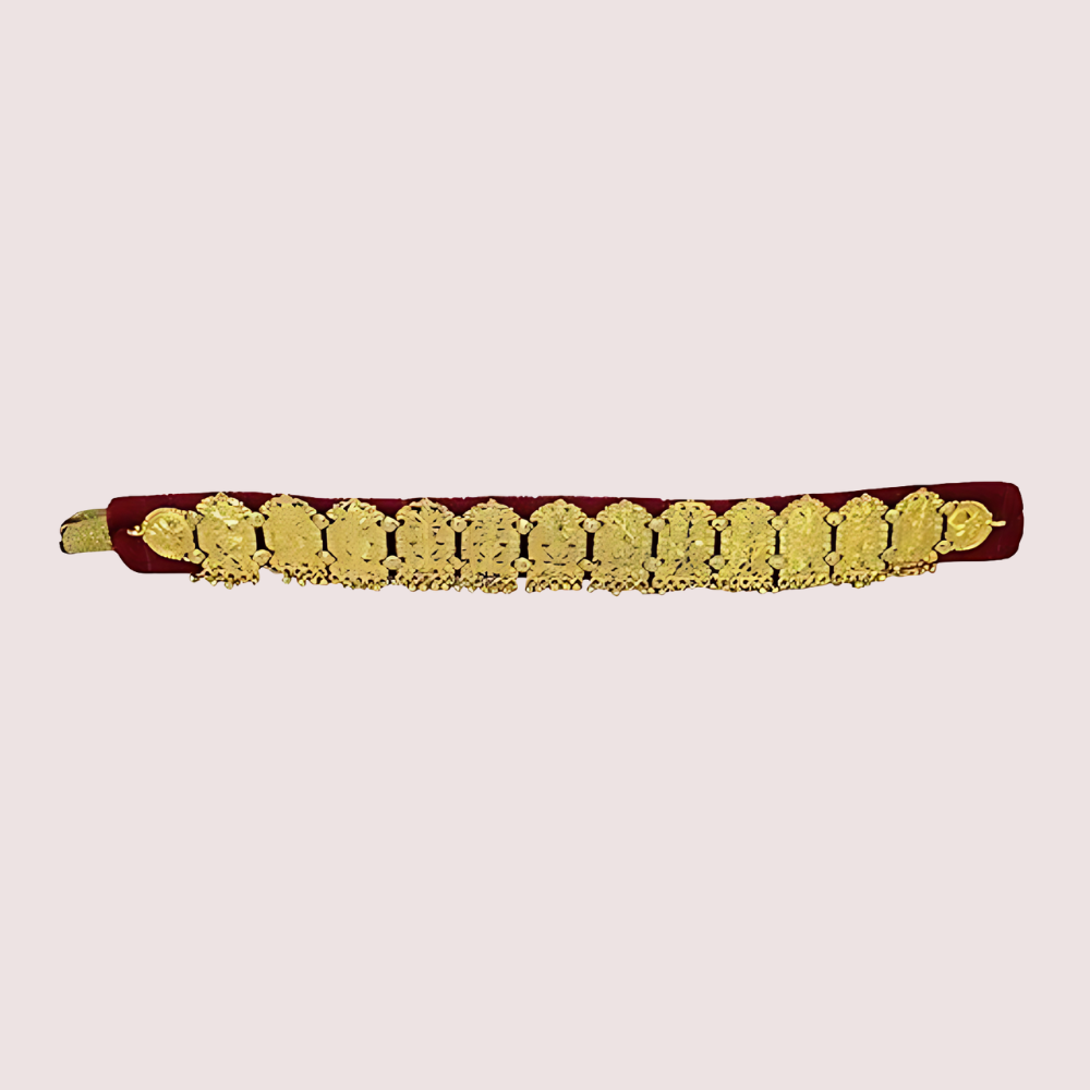 Kumauni Gold-Plated Guluband &amp; Nath Jewellery Set